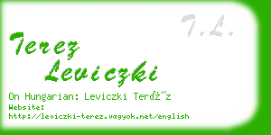 terez leviczki business card
